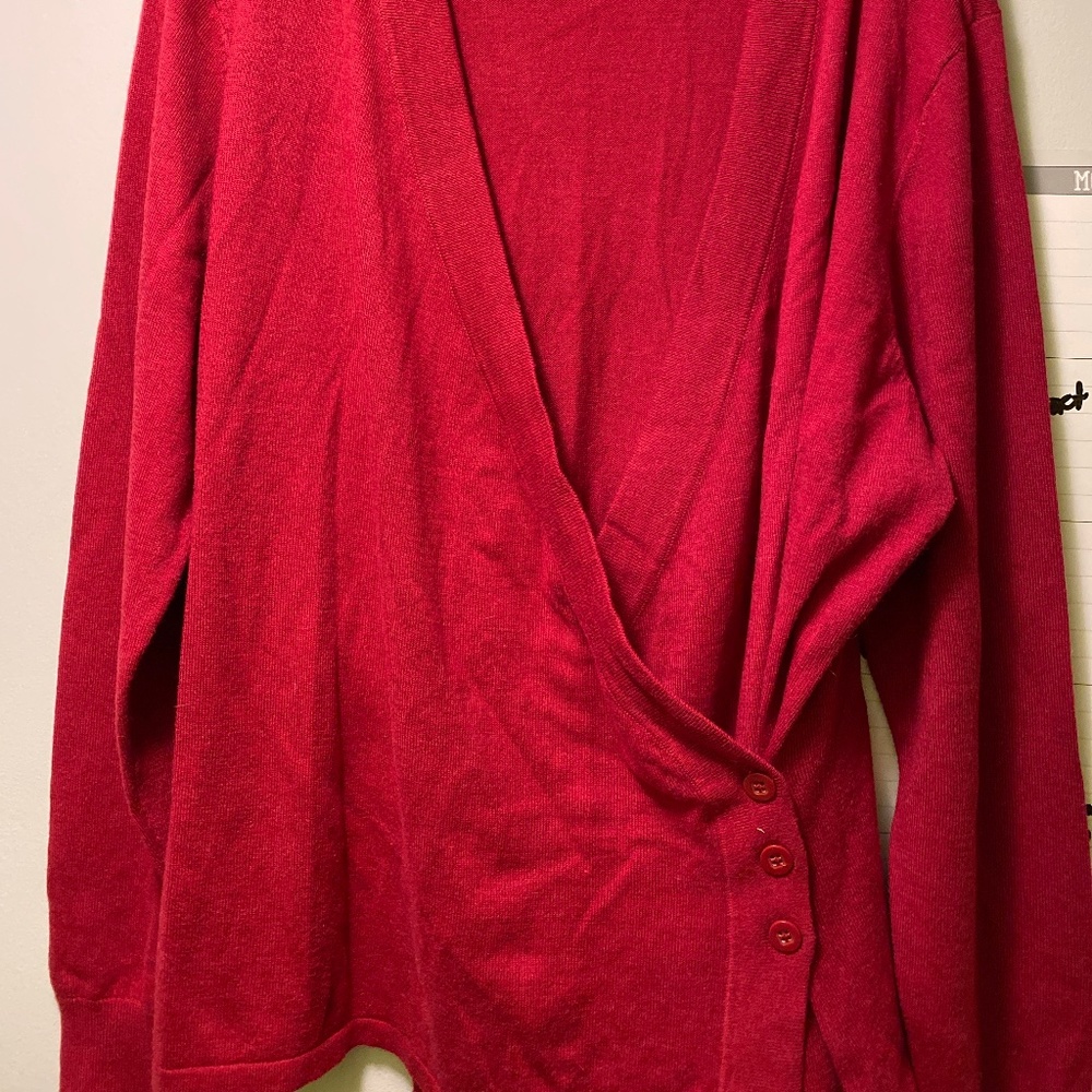 CAbi, ballet wrap sweater, XL